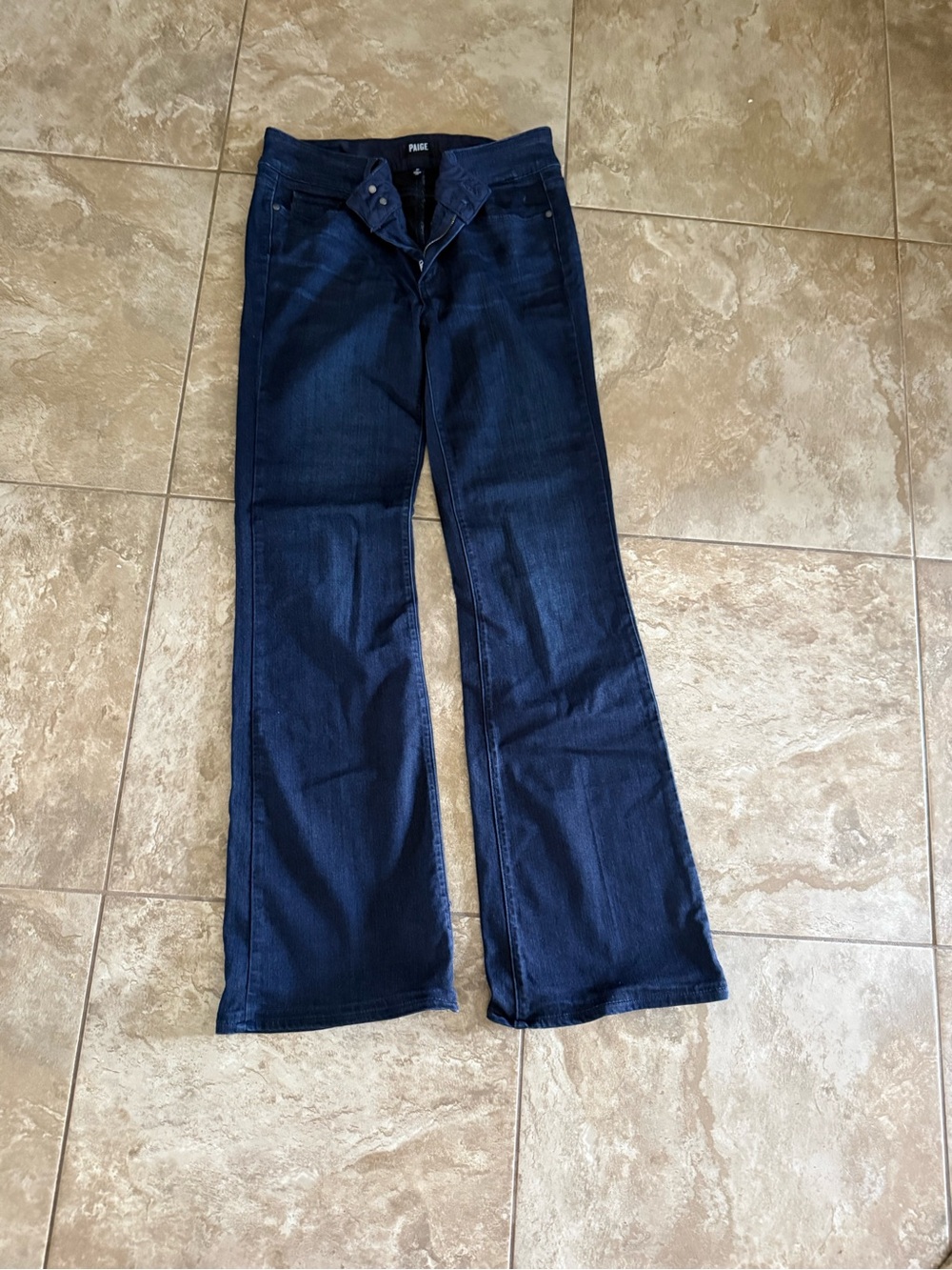 Paige Women's Dark Blue Flare Jeans